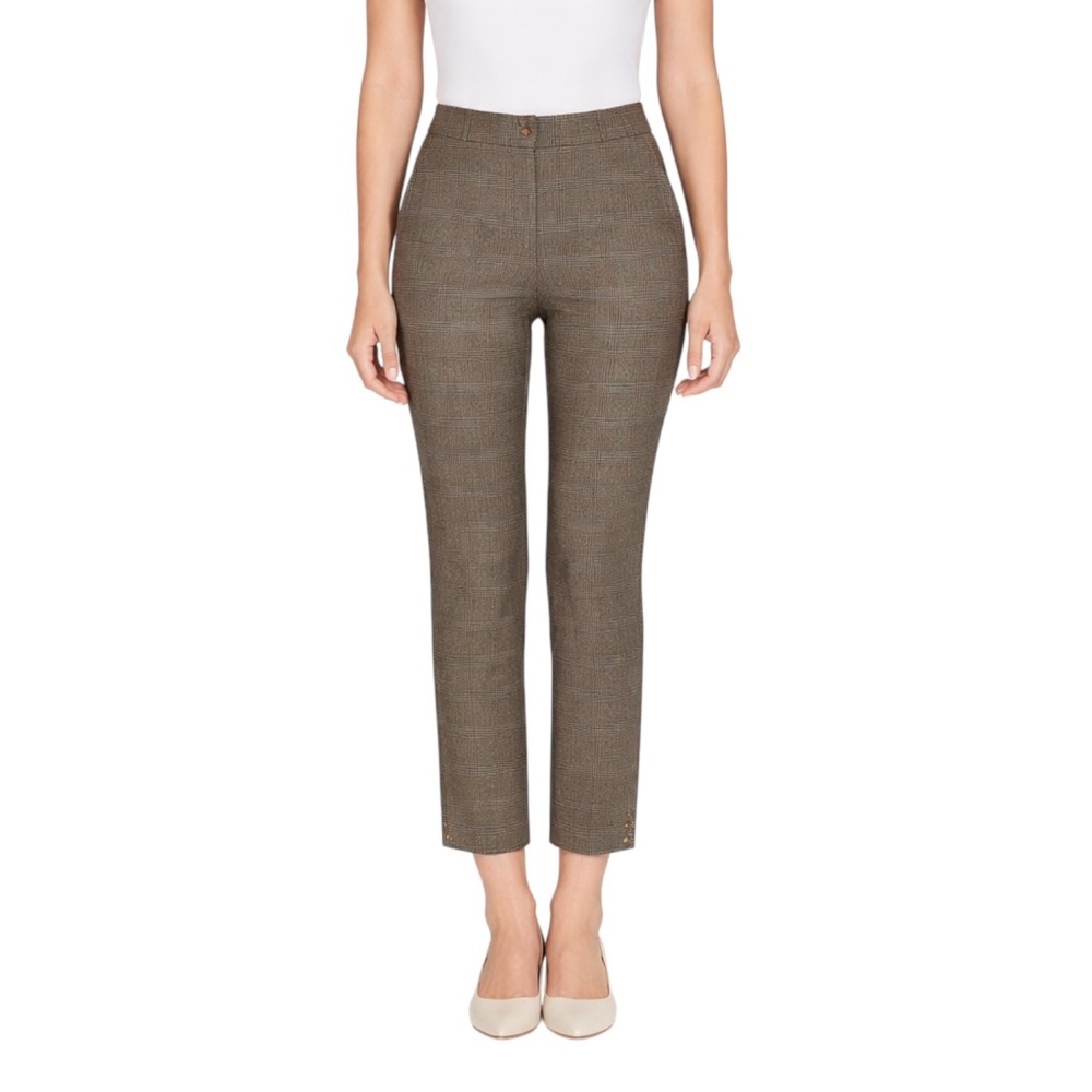 Laura Petite Plaid Cropped Ankle Pants